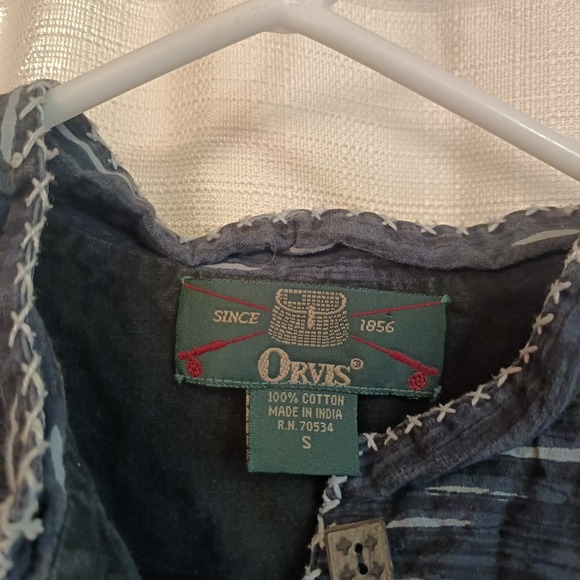 Vtg Orvis Women's Safari/Giraffe Print Tapestry Vest Size S Button Front - Picture 3 of 5